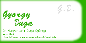 gyorgy duga business card